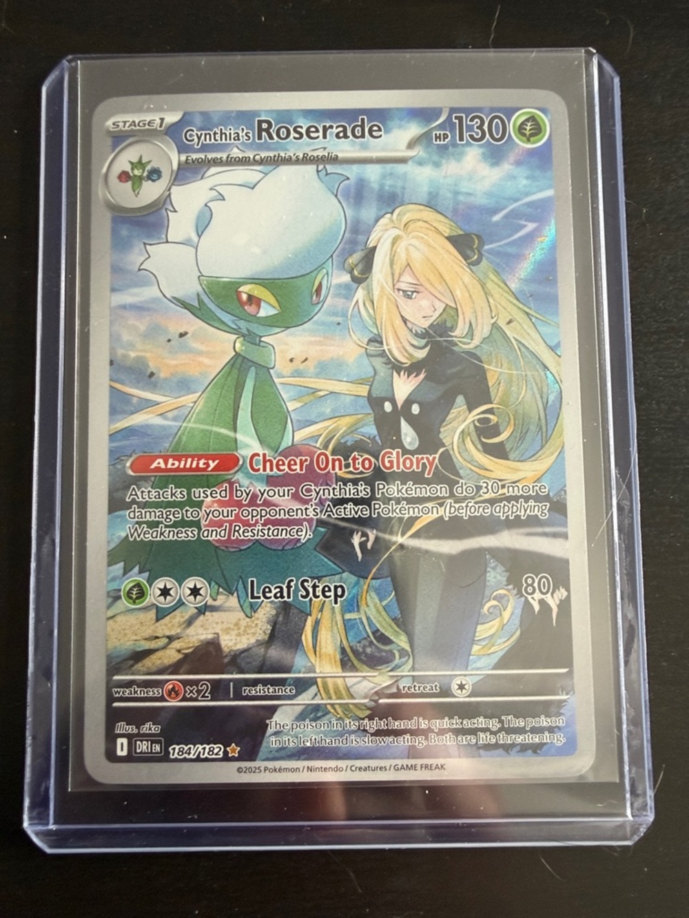 Pokemon TCG Cynthia's Roserade Illustration Rare IR 184/182 Destined Rivals